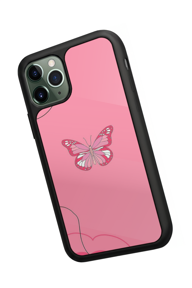 iPhone 11 Pro Max Uyumlu Kelebek Tasarımlı Glossy Premium Kılıf