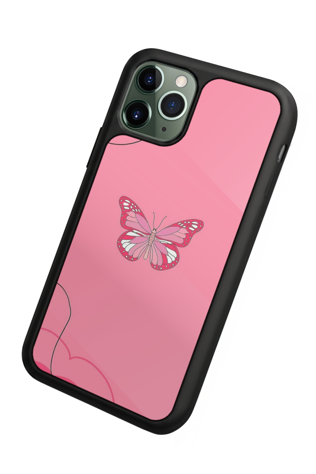 iPhone 11 Pro Max Uyumlu Kelebek Tasarımlı Glossy Premium Kılıf
