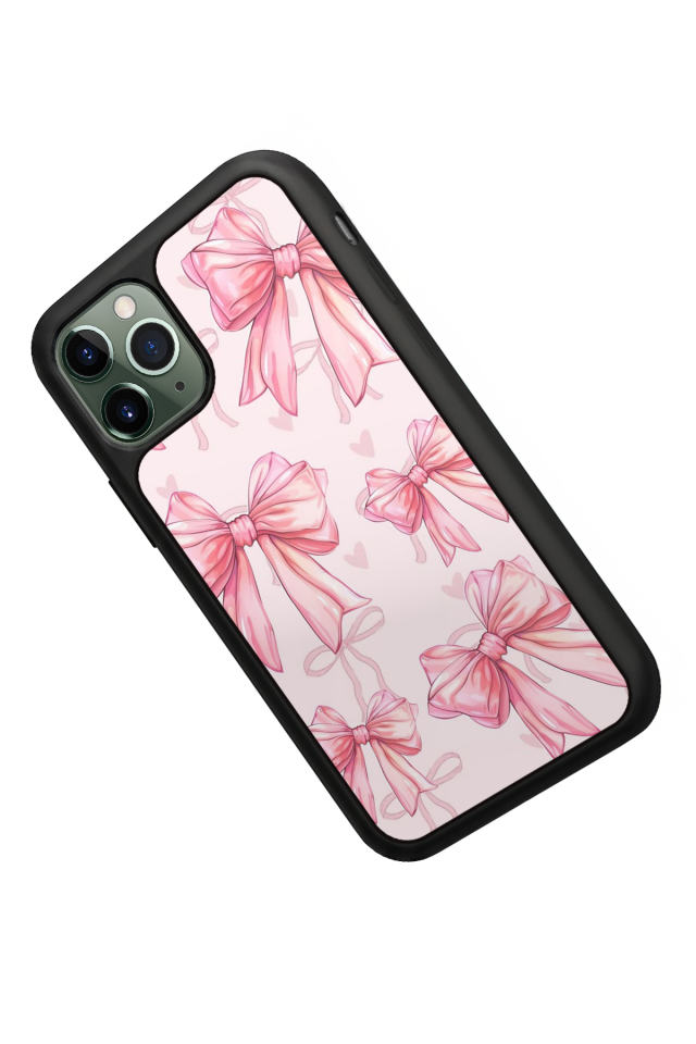 iPhone 11 Pro Uyumlu Kurdele Tasarımlı Glossy Premium Kılıf