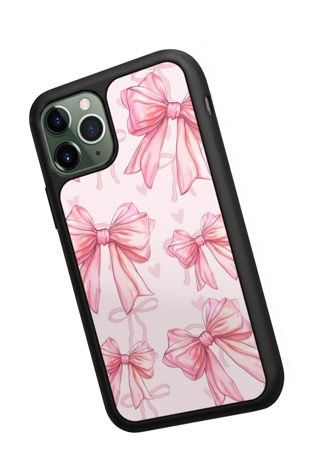 iPhone 11 Pro Uyumlu Kurdele Tasarımlı Glossy Premium Kılıf