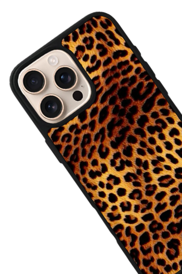iPhone 15 Pro Max Uyumlu Leopar Tasarımlı Glossy Premium Kılıf