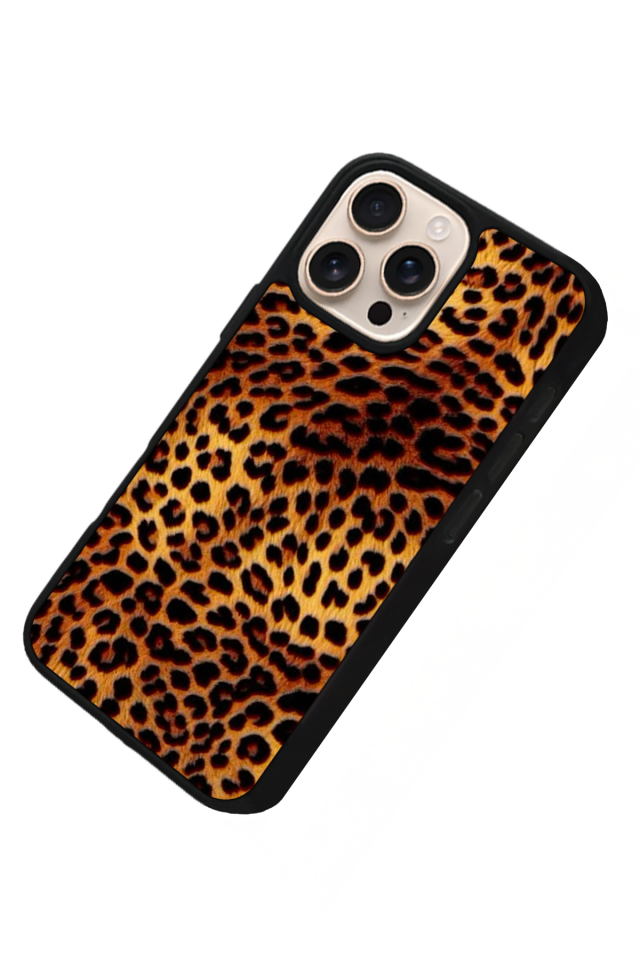 iPhone 15 Pro Max Uyumlu Leopar Tasarımlı Glossy Premium Kılıf