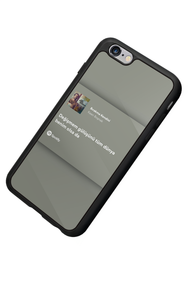 iPhone 6 Plus Uyumlu Sarki Sozleri Tasarımlı Glossy Premium Kılıf