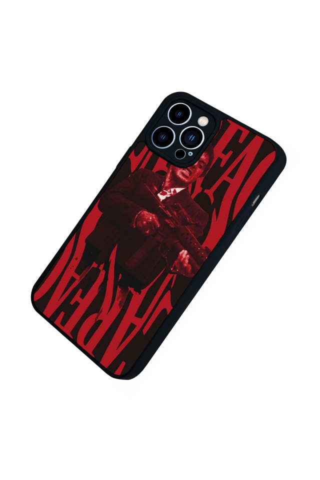 iPhone 12 Pro Max Uyumlu Scarface Tasarımlı Glossy Premium Kılıf
