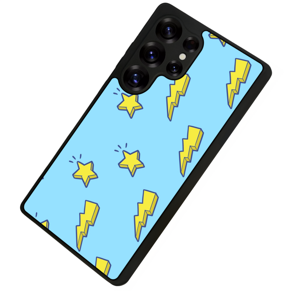 Samsung Galaxy S25 Ultra Uyumlu Simsek Tasarımlı Glossy Premium Kılıf
