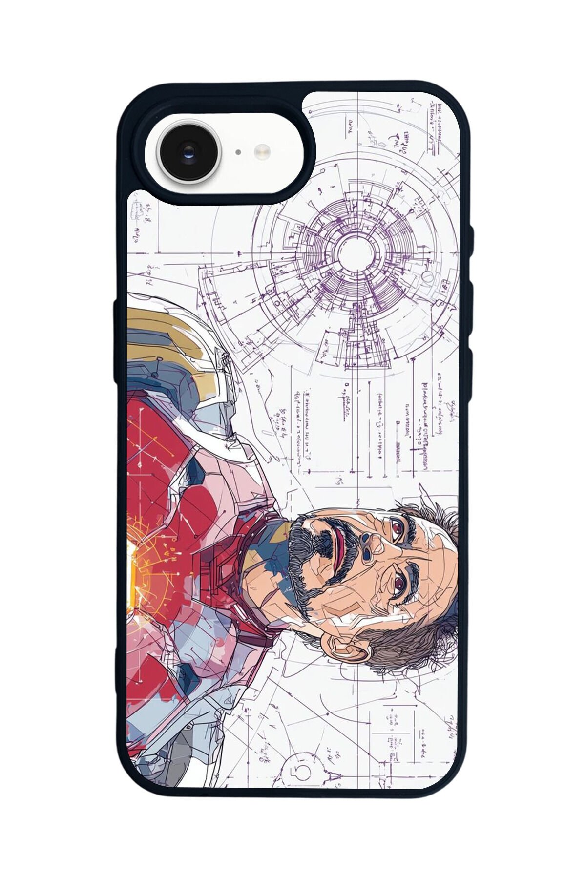 iPhone 16E Uyumlu Iron Man ( Demir Adam ) Tasarımlı Glossy Premium Kılıf