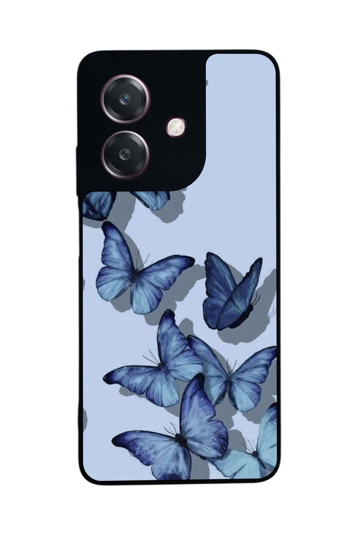 Oppo A3 5G Uyumlu Kelebek Tasarımlı Glossy Premium Kılıf