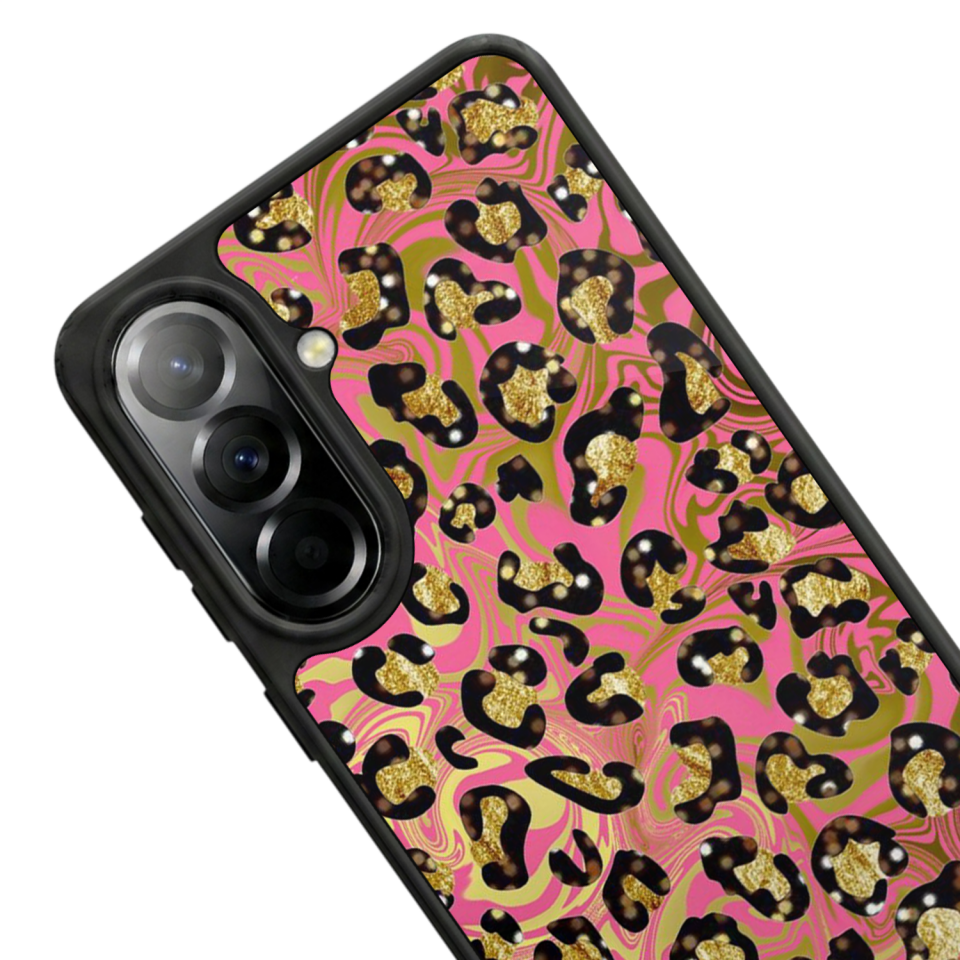 Samsung Galaxy A57 Uyumlu Hologram Leopar Tasarımlı Glossy Premium Kılıf