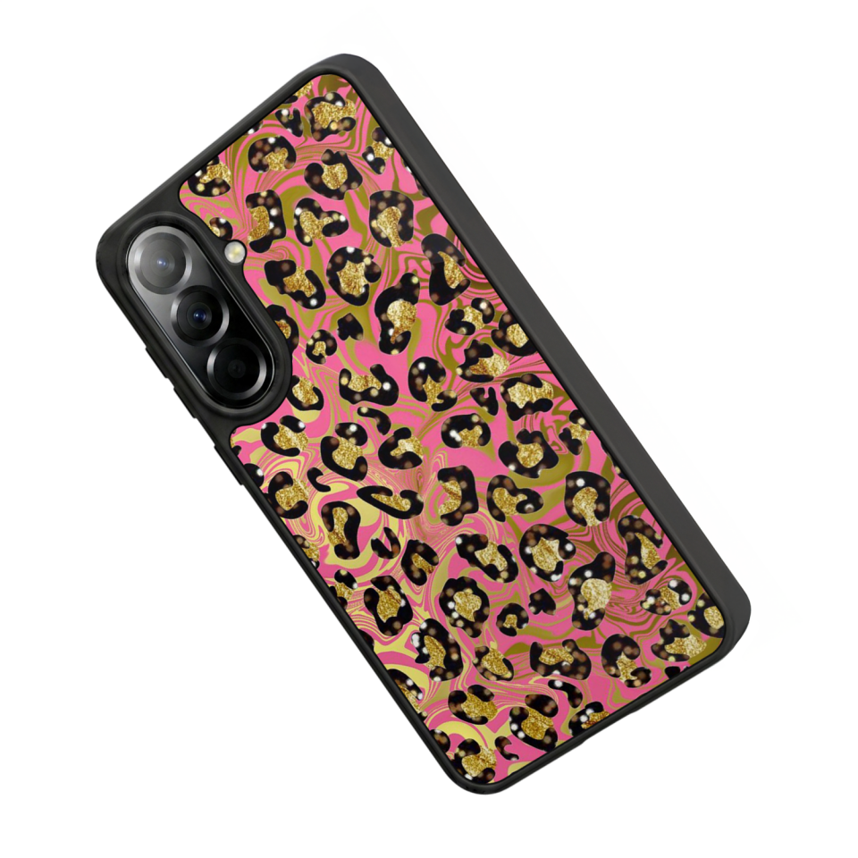 Samsung Galaxy A57 Uyumlu Hologram Leopar Tasarımlı Glossy Premium Kılıf