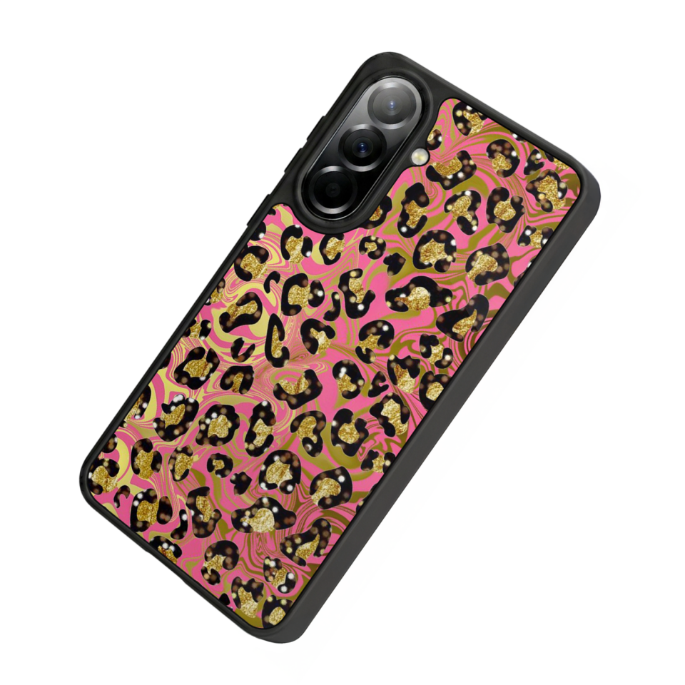 Samsung Galaxy A57 Uyumlu Hologram Leopar Tasarımlı Glossy Premium Kılıf