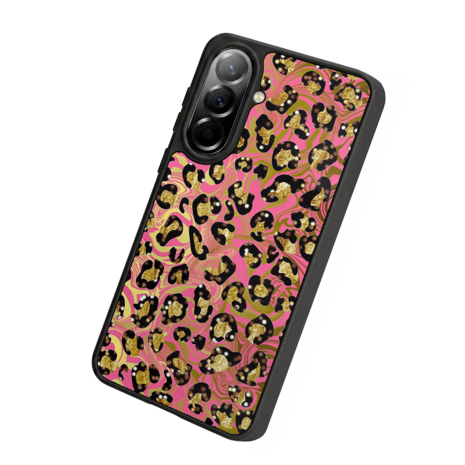 Samsung Galaxy A57 Uyumlu Hologram Leopar Tasarımlı Glossy Premium Kılıf