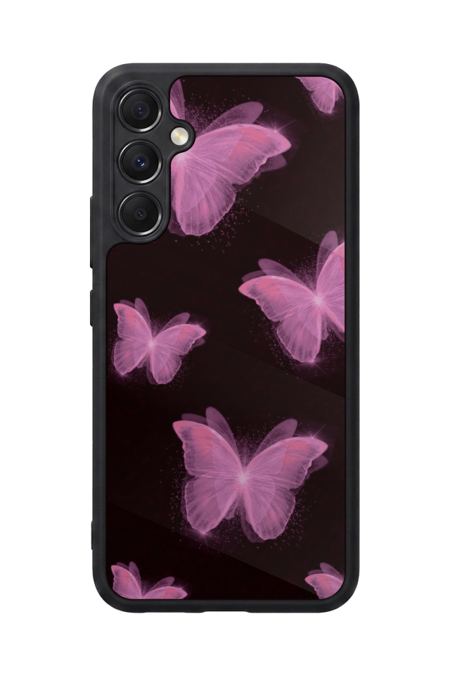 Samsung Galaxy M34 Uyumlu Kelebek Tasarımlı Glossy Premium Kılıf