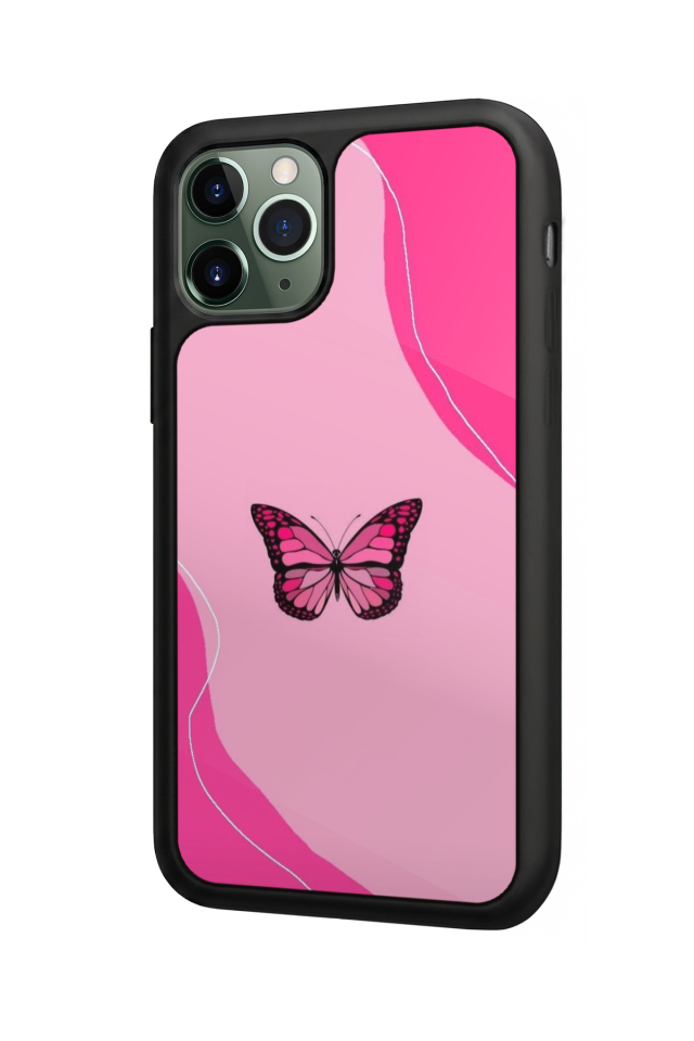 iPhone 11 Pro Max Uyumlu Kelebek Tasarımlı Glossy Premium Kılıf