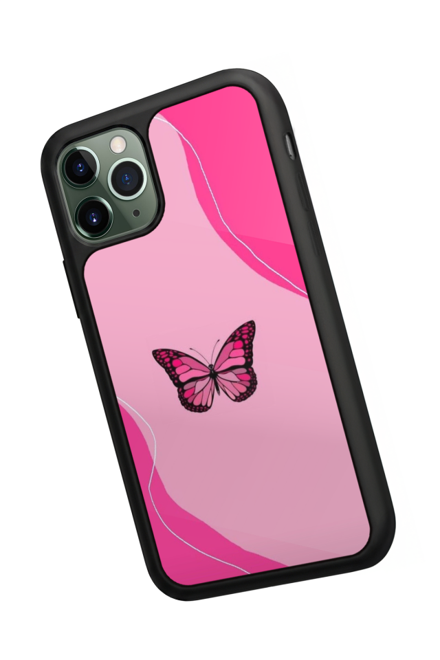 iPhone 11 Pro Max Uyumlu Kelebek Tasarımlı Glossy Premium Kılıf