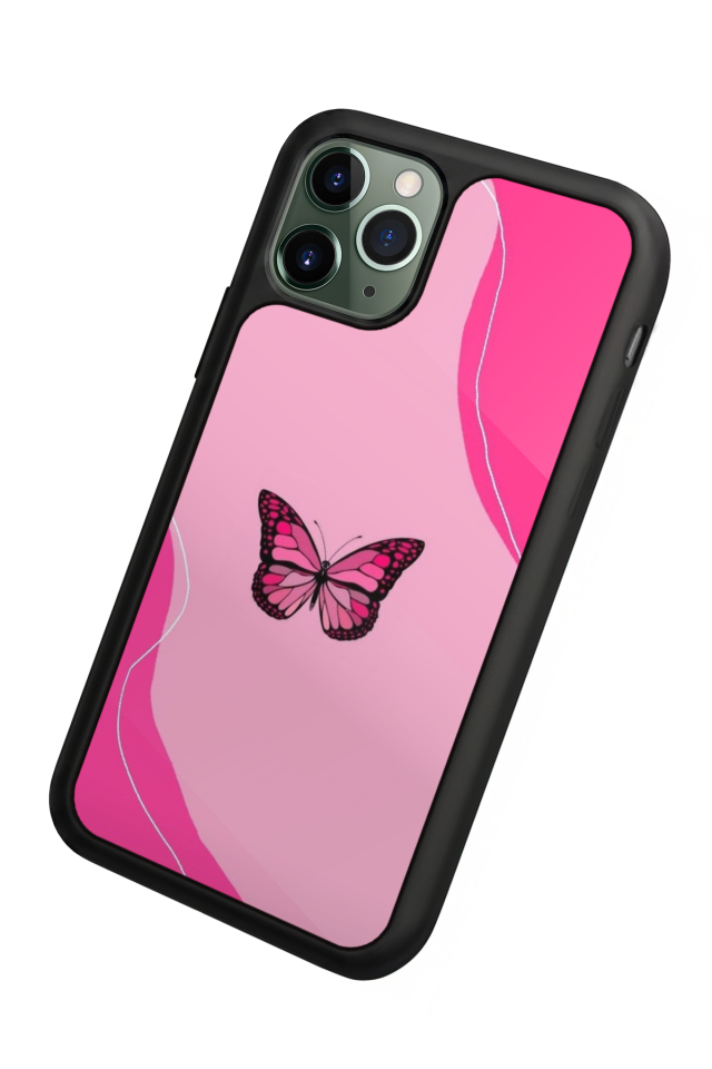 iPhone 11 Pro Max Uyumlu Kelebek Tasarımlı Glossy Premium Kılıf