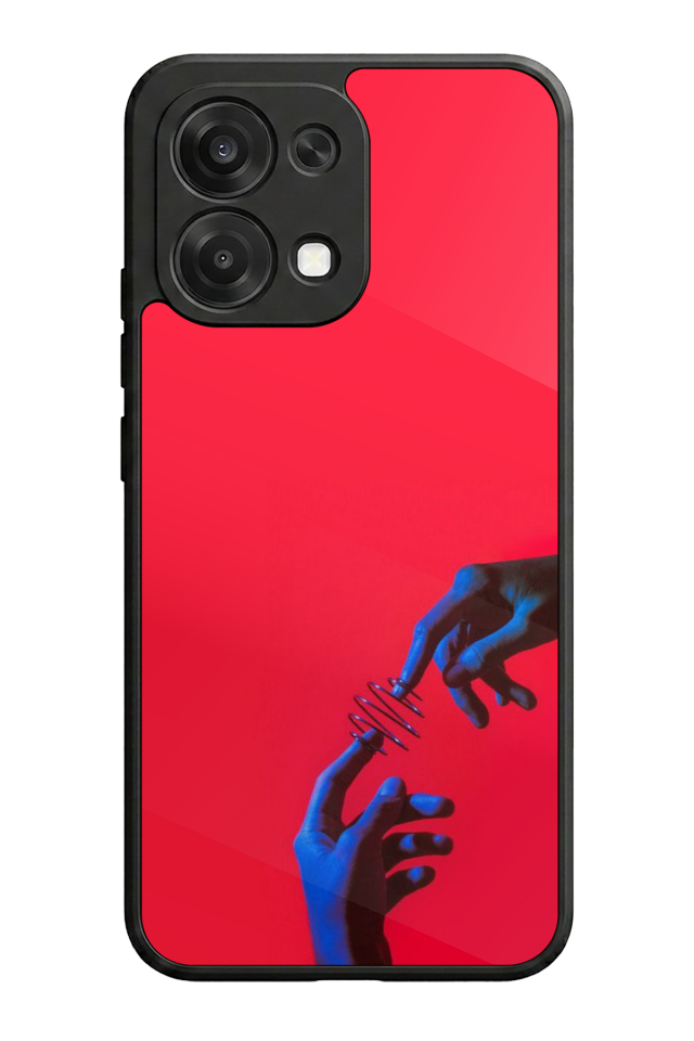 Oppo A6 Pro Uyumlu Kirmizi Tasarımlı Glossy Premium Kılıf