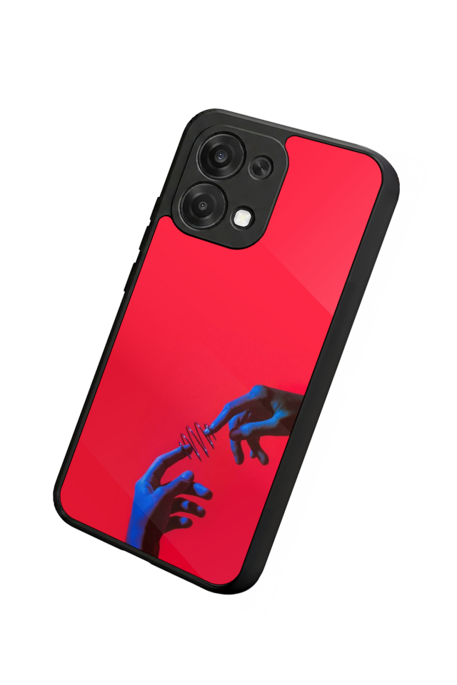 Oppo A6 Pro Uyumlu Kirmizi Tasarımlı Glossy Premium Kılıf