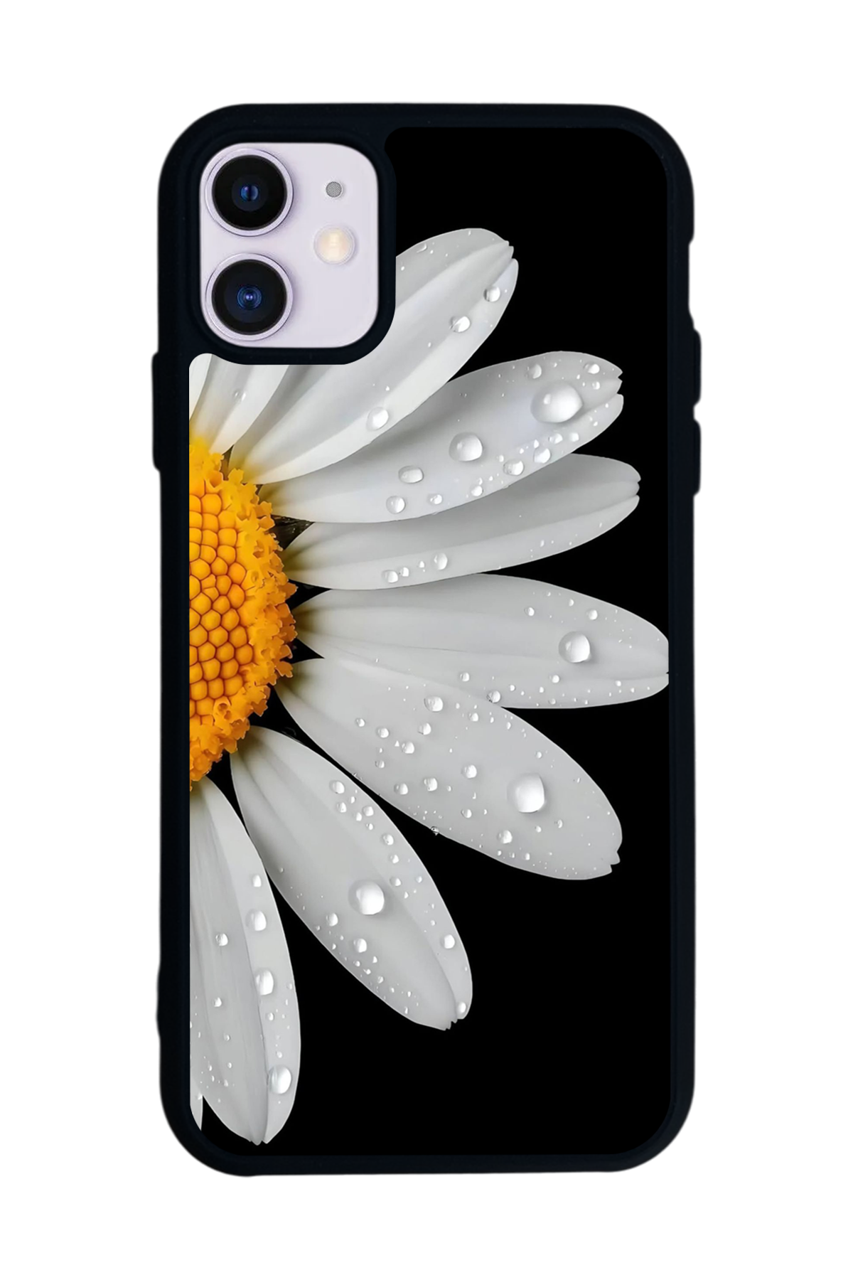 iPhone 11 Uyumlu Papatya Tasarımlı Glossy Premium Kılıf