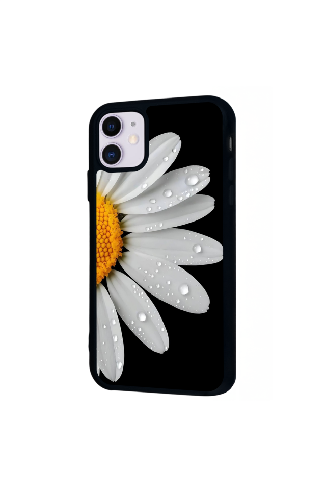 iPhone 11 Uyumlu Papatya Tasarımlı Glossy Premium Kılıf