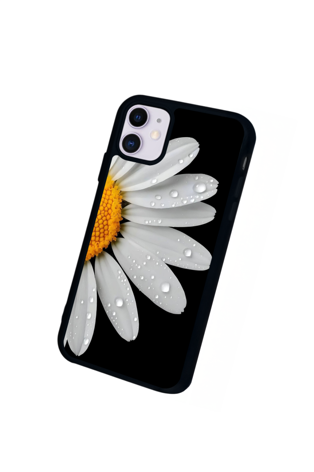 iPhone 11 Uyumlu Papatya Tasarımlı Glossy Premium Kılıf