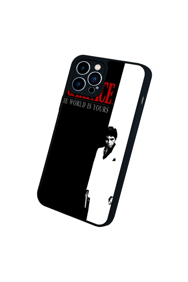 iPhone 12 Pro Max Uyumlu Scarface Tasarımlı Glossy Premium Kılıf