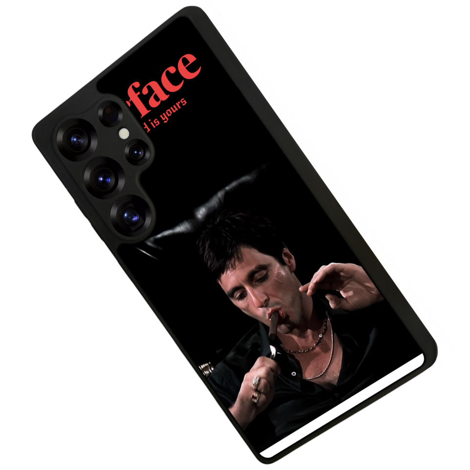 Samsung Galaxy S25 Ultra Uyumlu Scarface Tasarımlı Glossy Premium Kılıf