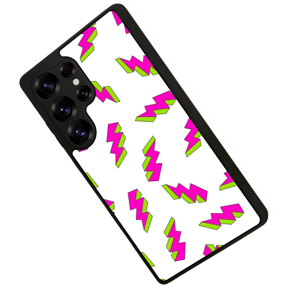 Samsung Galaxy S25 Ultra Uyumlu Simsek Tasarımlı Glossy Premium Kılıf