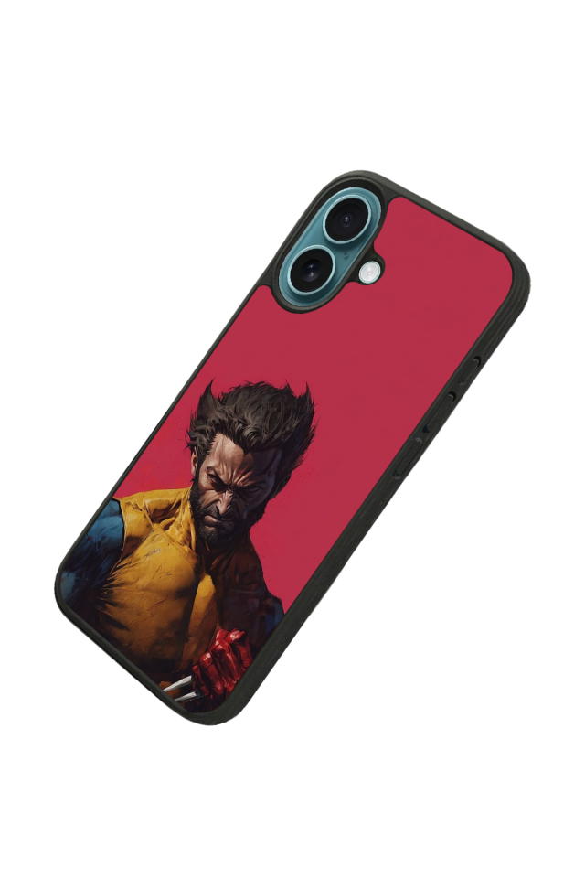 iPhone 16 Plus Uyumlu Wolverine Tasarımlı Glossy Premium Kılıf