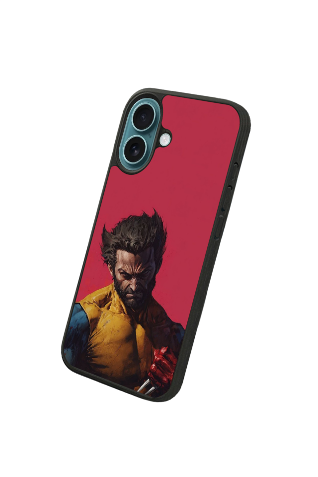 iPhone 16 Plus Uyumlu Wolverine Tasarımlı Glossy Premium Kılıf