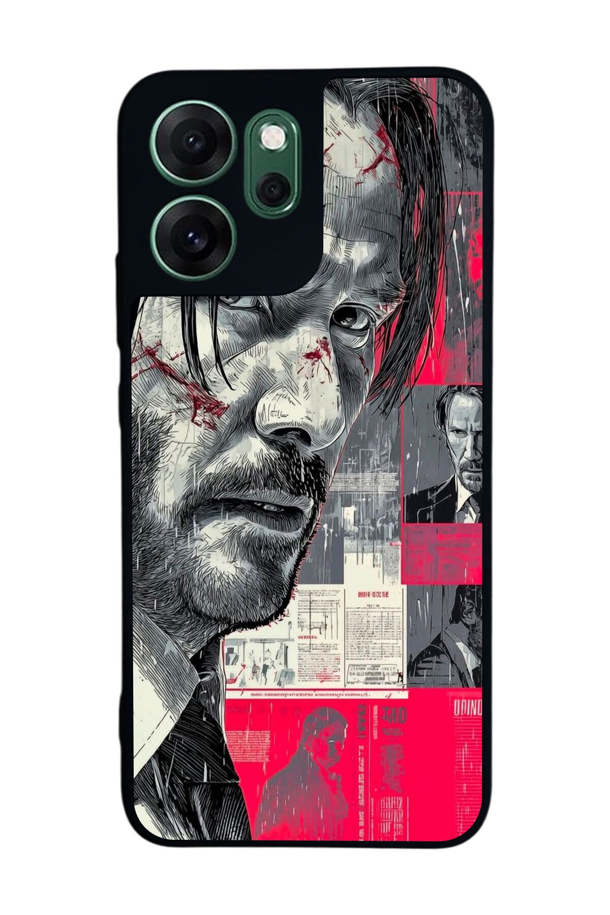 Oppo Reno 14F Uyumlu JohnWick Tasarımlı Glossy Premium Kılıf