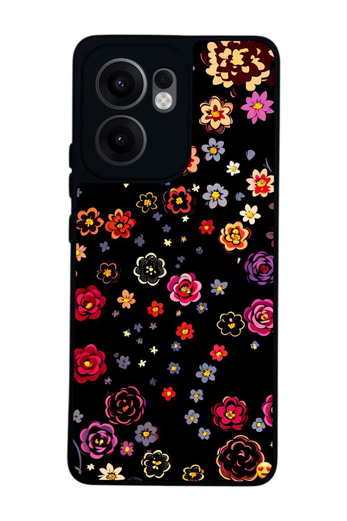 Oppo Reno 13F Uyumlu Floral Tasarımlı Glossy Premium Kılıf