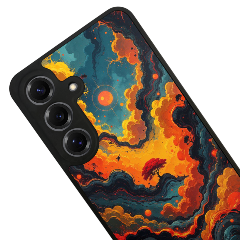 Samsung Galaxy S25 Uyumlu Abstract Tasarımlı Glossy Premium Kılıf
