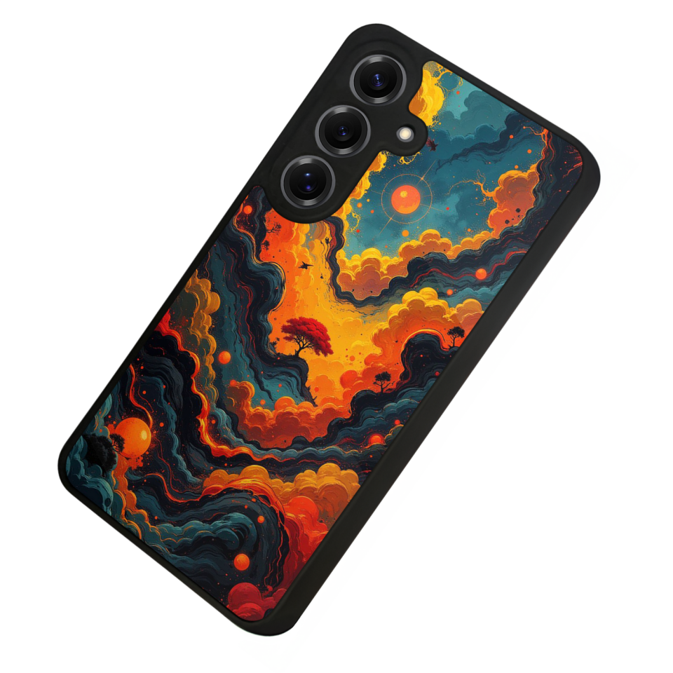 Samsung Galaxy S25 Uyumlu Abstract Tasarımlı Glossy Premium Kılıf