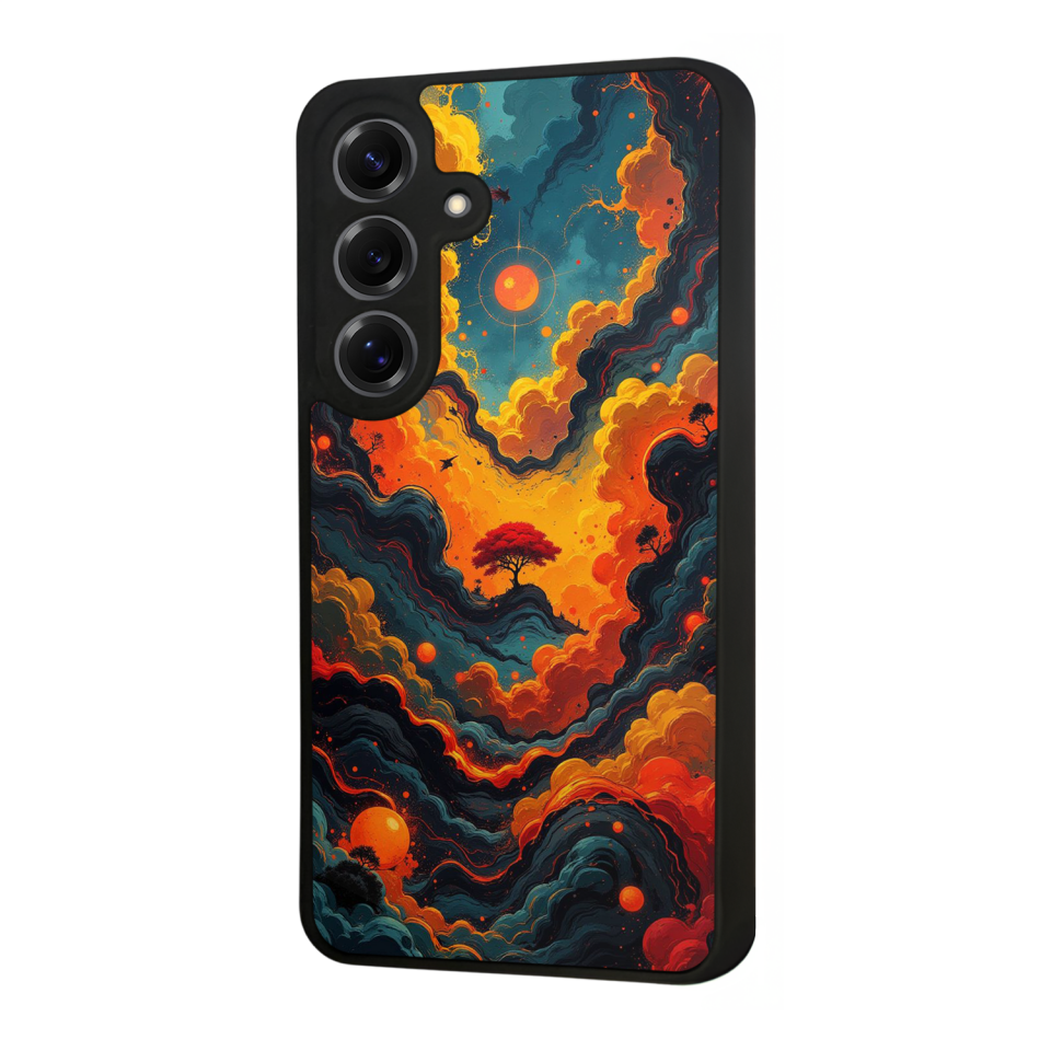 Samsung Galaxy S25 Uyumlu Abstract Tasarımlı Glossy Premium Kılıf