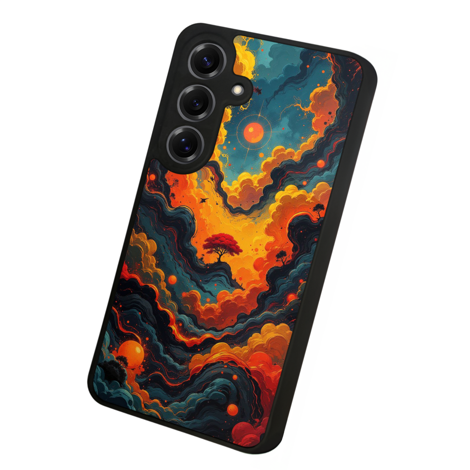 Samsung Galaxy S25 Uyumlu Abstract Tasarımlı Glossy Premium Kılıf
