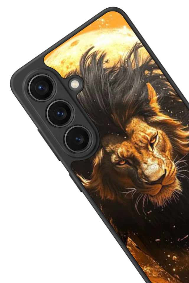 Samsung Galaxy S26 Uyumlu Aslan Tasarımlı Glossy Premium Kılıf