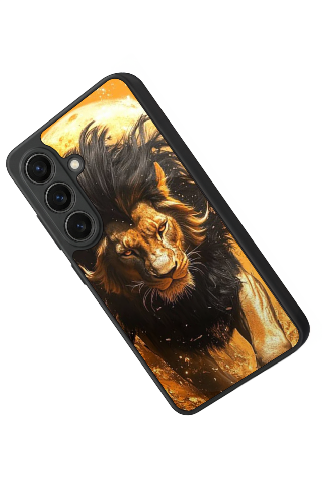 Samsung Galaxy S26 Uyumlu Aslan Tasarımlı Glossy Premium Kılıf