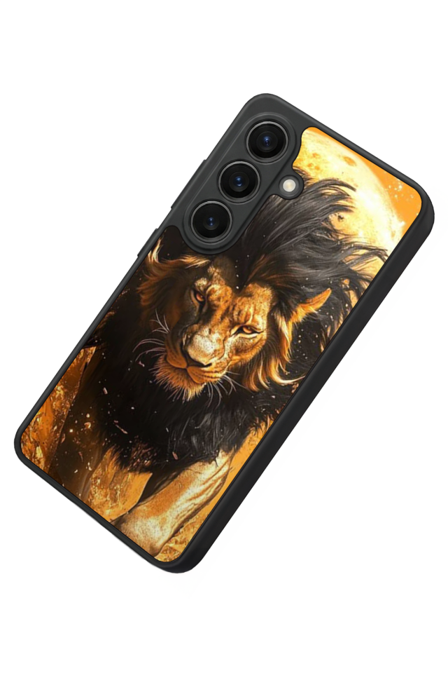 Samsung Galaxy S26 Uyumlu Aslan Tasarımlı Glossy Premium Kılıf