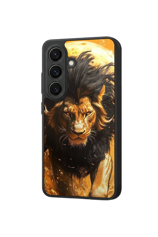 Samsung Galaxy S26 Uyumlu Aslan Tasarımlı Glossy Premium Kılıf