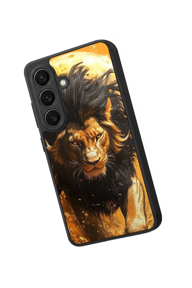 Samsung Galaxy S26 Uyumlu Aslan Tasarımlı Glossy Premium Kılıf