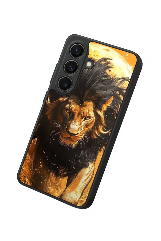 Samsung Galaxy S26 Uyumlu Aslan Tasarımlı Glossy Premium Kılıf