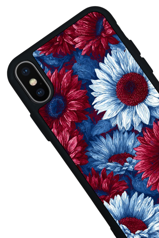 iPhone X/ XS Uyumlu Cicek Tasarımlı Glossy Premium Kılıf