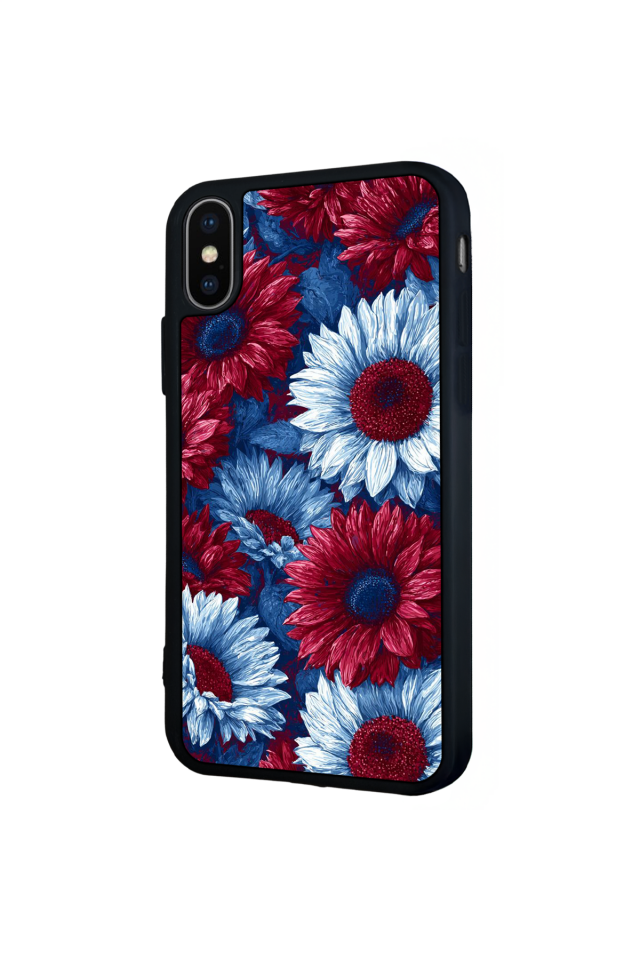 iPhone X/ XS Uyumlu Cicek Tasarımlı Glossy Premium Kılıf