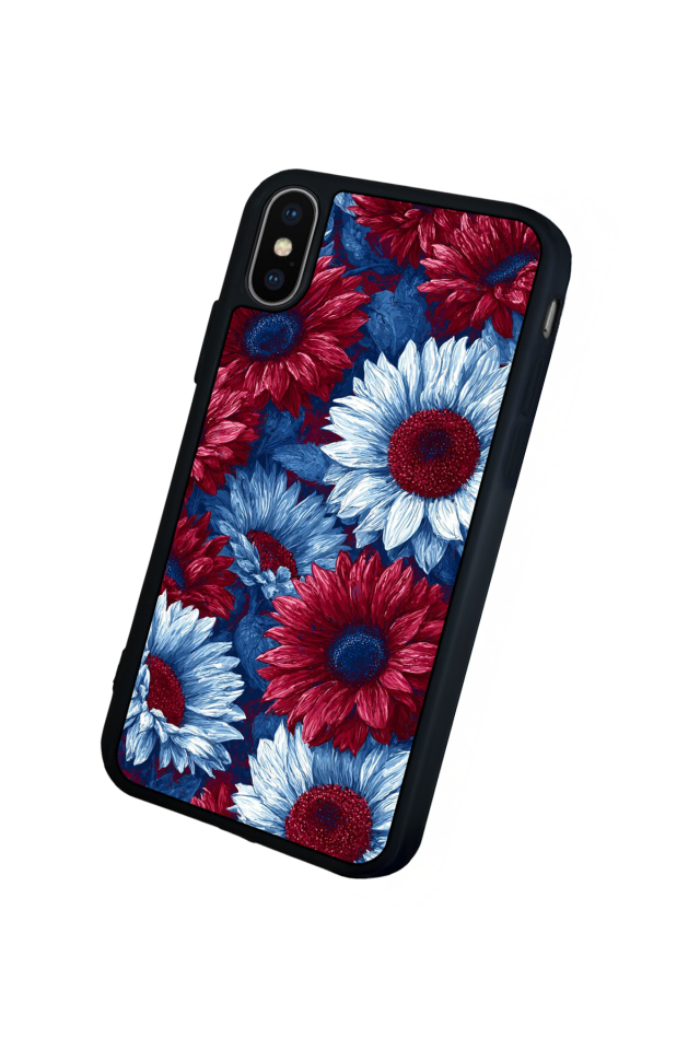 iPhone X/ XS Uyumlu Cicek Tasarımlı Glossy Premium Kılıf
