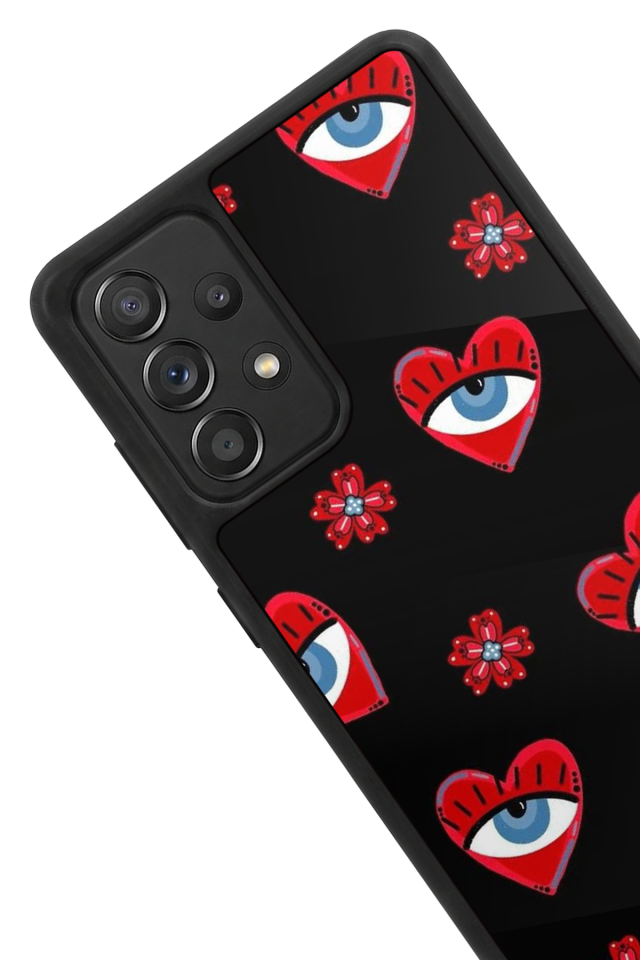 Samsung Galaxy A72 Uyumlu Göz Tasarımlı Glossy Premium Kılıf