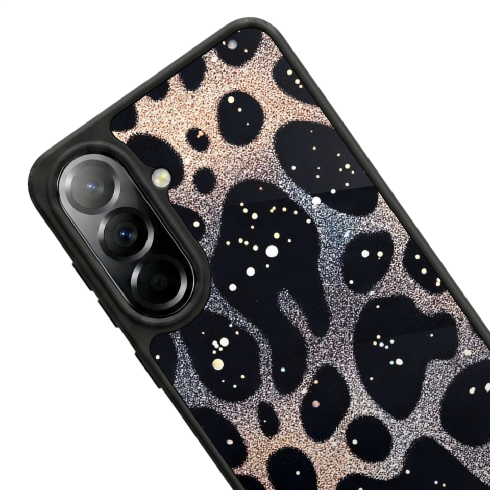 Samsung Galaxy A57 Uyumlu Hologram Leopar Tasarımlı Glossy Premium Kılıf
