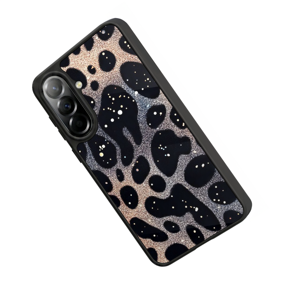 Samsung Galaxy A57 Uyumlu Hologram Leopar Tasarımlı Glossy Premium Kılıf