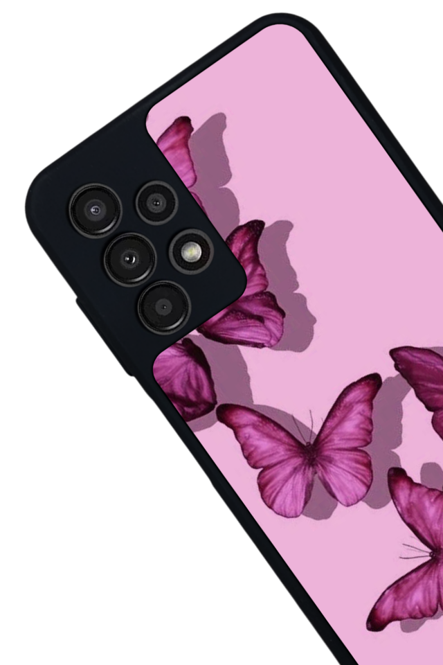 Samsung Galaxy A13 Uyumlu Kelebek Tasarımlı Glossy Premium Kılıf