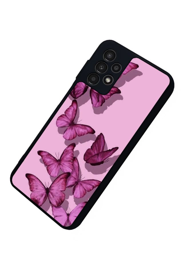 Samsung Galaxy A13 Uyumlu Kelebek Tasarımlı Glossy Premium Kılıf