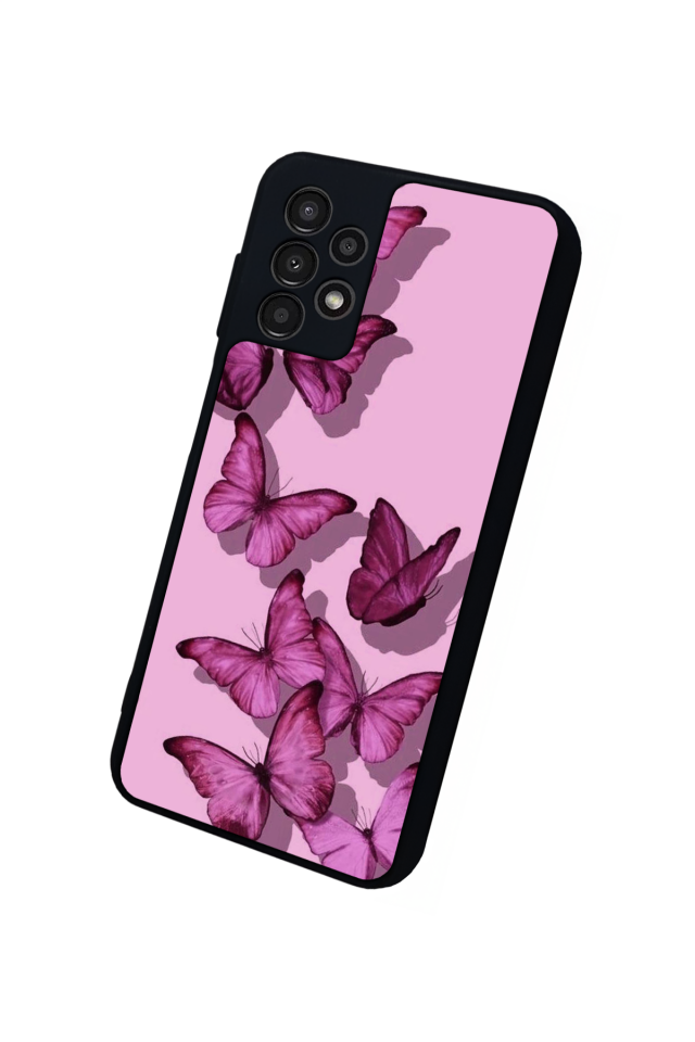 Samsung Galaxy A13 Uyumlu Kelebek Tasarımlı Glossy Premium Kılıf